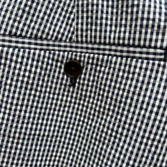 Banana Republic Aiden Short Chino Cotton Flat Front Gingham Men's Size 34 - Picture 9 of 9